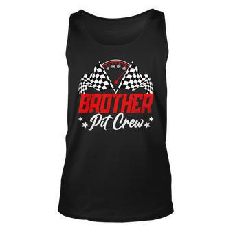 Brother Pit Crew Birthday Party Race Car Lover Racing Family Tank Top - Thegiftio UK