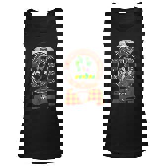 Burnett Scottish Clan Badge & Tartan Unisex Tank Top | Mazezy