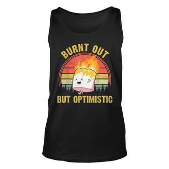 Burnt Out But Optimistic Retro Vintage Sunset Tank Top - Monsterry
