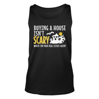 Buying A House Isnt Scary Real Estate Agent Halloween Unisex Tank Top - Thegiftio UK