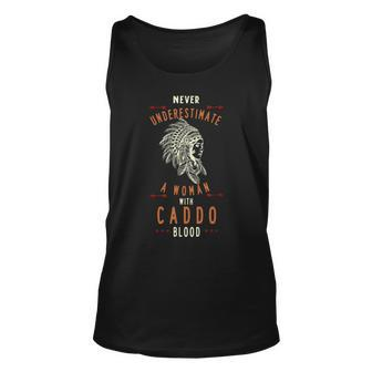 Caddo Native American Indian Woman Never Underestimate Unisex Tank Top - Seseable