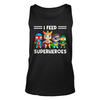Cafeteria Worker Lunch Lady Service Crew I Feed Superheroes Tank Top - Monsterry