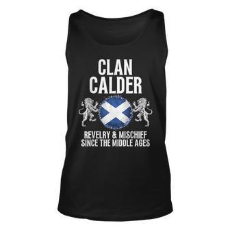 Calder Clan Scottish Family Name Scotland Heraldry Unisex Tank Top | Mazezy