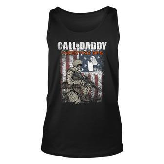 Call Of Daddy Fatherhood Ops American Us Army Fathers Day Tank Top | Mazezy