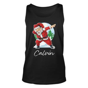 Calvin Name Gift Santa Calvin Unisex Tank Top - Seseable