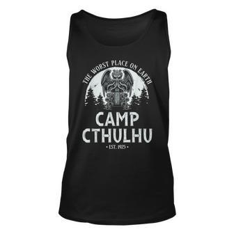 Camp Cthulhu Funny Cosmic Horror Cthulhu Unisex Tank Top - Seseable
