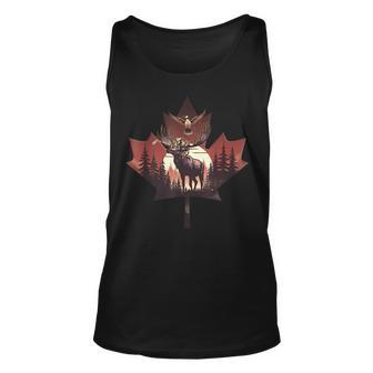 Canadian Beaver Moose And Goose Celebrating Canada Day Unisex Tank Top | Mazezy