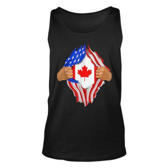 Canadian Blood Inside Me | Canada Flag Unisex Tank Top | Mazezy