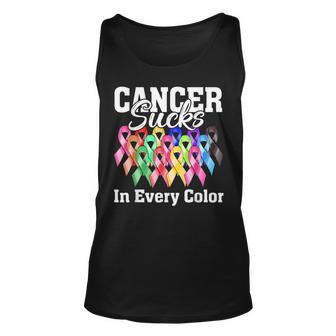Cancer Sucks In Every Color Fighter Fight Support The Cancer Tank Top - Thegiftio UK