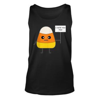Candy Corn I Hate You Too Team Candycorn Tank Top - Monsterry UK