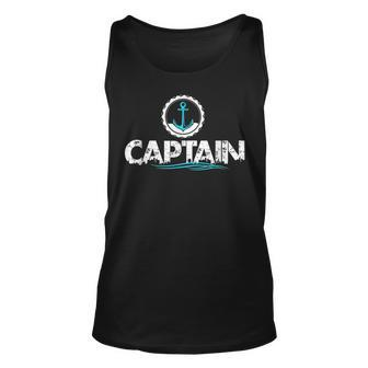 Captain Anchor Boating Sailing Gift Unisex Tank Top | Mazezy