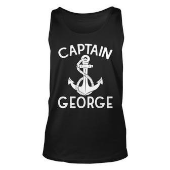 Captain George Boating Yacht Boat Ship Anchor Unisex Tank Top | Mazezy