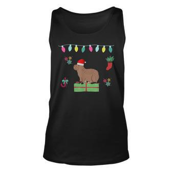 Capybara Santa-Claus Ugly Christmas Sweater Holiday Lover Tank Top | Mazezy