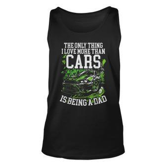 Car Racer Dad Speed Driver Car Lover Daddy Fathers Day Unisex Tank Top | Mazezy
