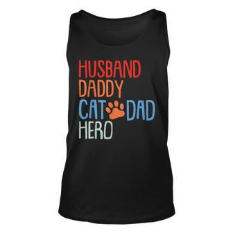 Cat Dad Fathers Day Husband Daddy Hero Papa Dada Pops Men Unisex Tank Top