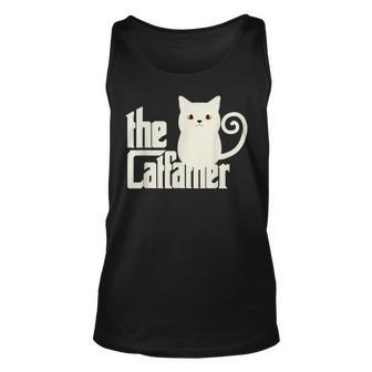 Cat Dad The Catfather Funny Cats Kitten Unisex Tank Top | Mazezy