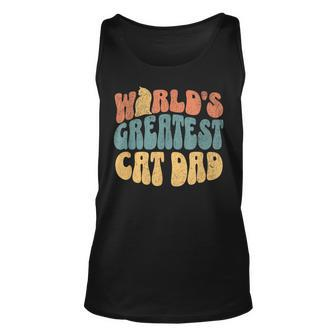 Cat Dad Worlds Greatest Cat Dad Cat Dad Funny Gifts Unisex Tank Top | Mazezy CA