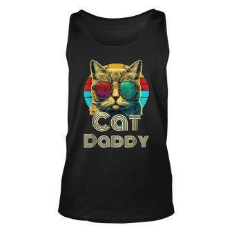 Cat Daddy Cat Dad Sunglasses 80S 90S Vintage Father Day Cat Dad Tank Top | Mazezy AU