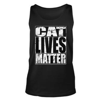 Cat Lives Matter Funny Kitten Cat Lover Gift Unisex Tank Top - Thegiftio UK