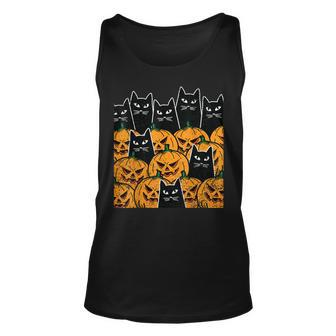 Cat Pumpkin Halloween Costume Spooky Black Animal Tank Top