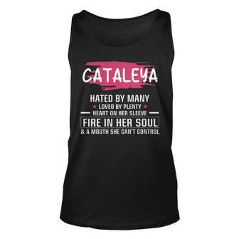 Cataleya Name Gift Cataleya Hated By Many Loved By Plenty Heart Her Sleeve Unisex Tank Top - Seseable