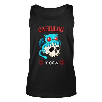 Cathulhu M'eow Cthulhu Cat Horror Kawaii Kitty Kawaii Tank Top | Mazezy