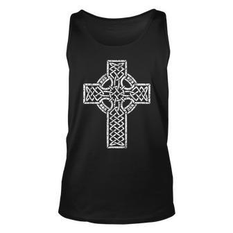 Celtic Cross T For Irish Pride And St Patricks Day Unisex Tank Top | Mazezy