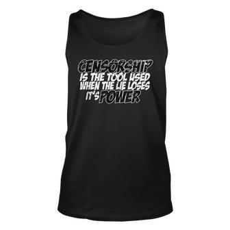 Censorship Is Bad Libertarian Free Thinking Unisex Tank Top | Mazezy
