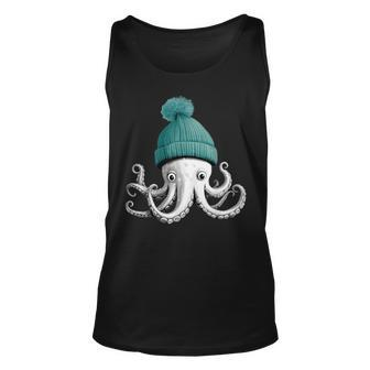 Cephalopod Octopus Lover Chilling In A Cap Novelty Apparel Tank Top - Seseable