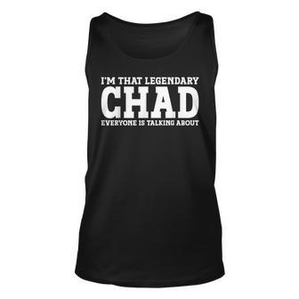 Chad Personal Name First Name Funny Chad Unisex Tank Top | Mazezy UK