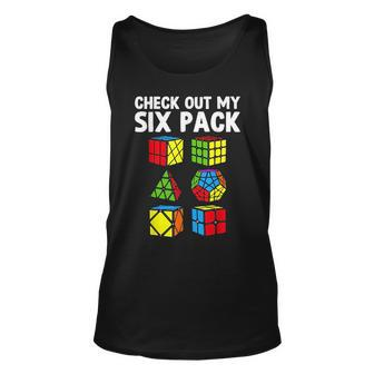 Check Out My Six Pack Puzzle Cube Funny Speed Cubing Unisex Tank Top - Seseable