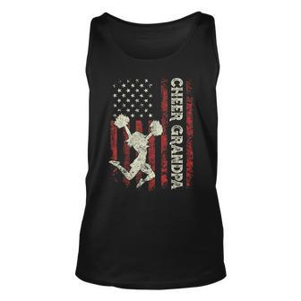 Cheer Grandpa Us Flag Dad Patriotic Cheerleader Fathers Day Tank Top | Mazezy