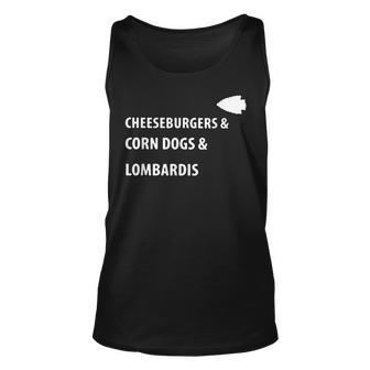 Cheeseburgers Corn Dogs Lombardis Unisex Tank Top | Mazezy