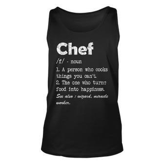 Chef Definition Funny Cook Cooking Graphic Unisex Tank Top - Thegiftio UK