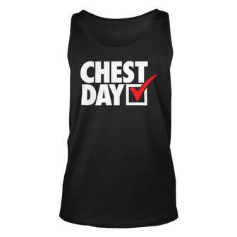 Chest Day Checkmark Workout Gym Routine Exercise Fitness Unisex Tank Top - Monsterry UK