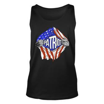 Chest Usa 4Th Of July Usa Flag Patriotic American Unisex Tank Top - Monsterry AU