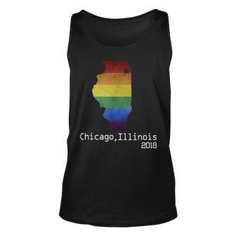 Chicago Illinois 2018 Lgbt Pride T Gay Pride Unisex Tank Top | Mazezy