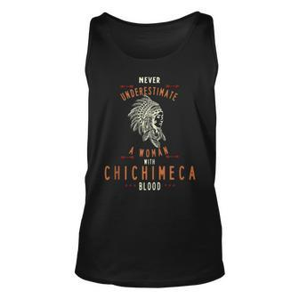 Chichimeca Native Mexican Indian Woman Never Underestimate Unisex Tank Top - Seseable