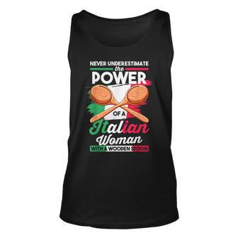 Chief Never Underestimate The Power Of An Italian Woman Italian Tank Top | Mazezy