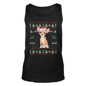 Chihuahua Ugly Christmas Sweater Santa Dog Lover Tank Top | Mazezy