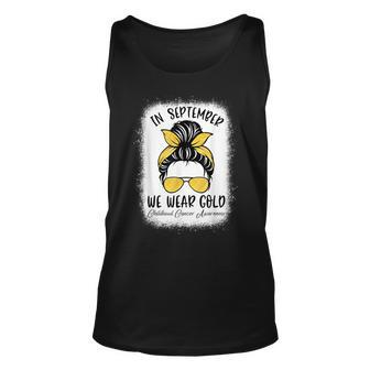 Childhood Cancer Awareness In September We Wear Gold Tank Top - Monsterry
