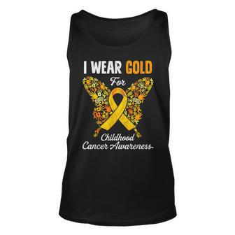 Childhood Cancer Awareness In September We Wear Gold Tank Top - Monsterry