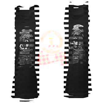 Chisholm Scottish Clan Badge & Tartan Unisex Tank Top | Mazezy