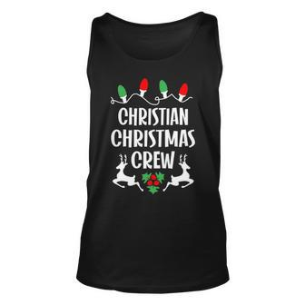 Christian Name Gift Christmas Crew Christian Unisex Tank Top - Seseable