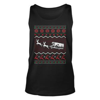 Christmas Camping Camper Ugly Christmas Sweater Tank Top - Monsterry