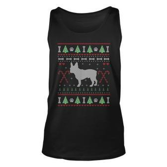 Christmas French Bulldog Ugly Sweater Dog Lover Tank Top | Mazezy