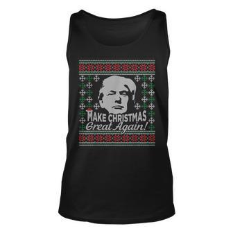 Make Christmas Great Again Ugly Christmas Sweater Tank Top - Monsterry