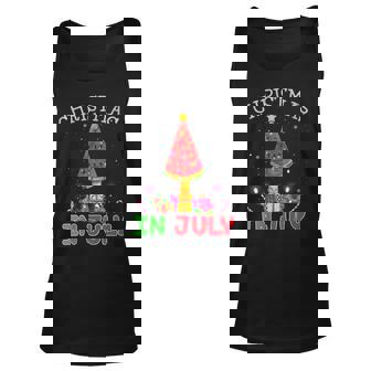 Christmas In July Popsicle Watermelon Graphic Plussize Unisex Tank Top - Seseable