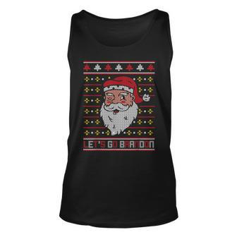Christmas Let's Go Brandon Santa Claus Ugly Sweater Tank Top | Mazezy