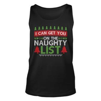 Christmas Naughty List Ugly Christmas Sweater Tank Top | Mazezy